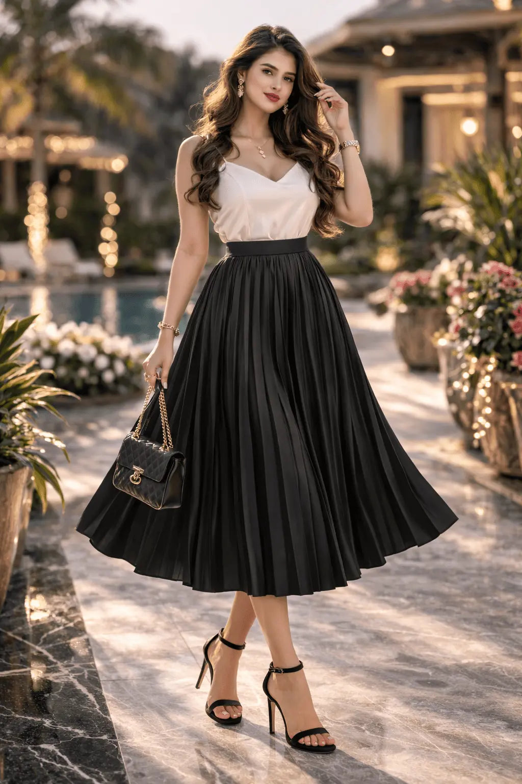 sachin and babi light blue dress SARAH DRESS - HIGH WAIST MIDI DRESS