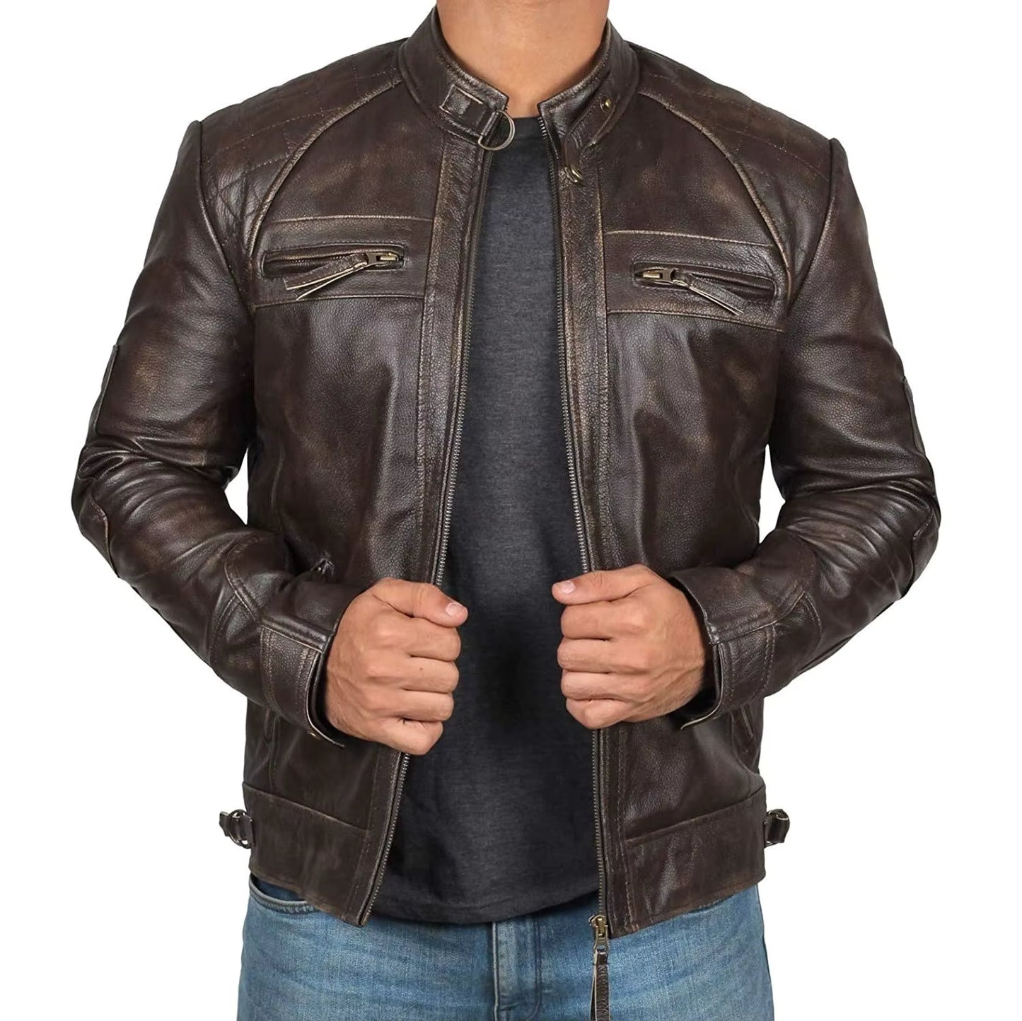 Leather jacket man style