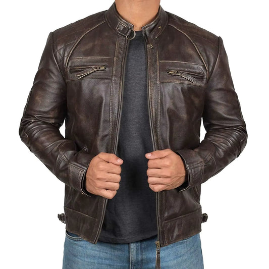 Leather jacket man style