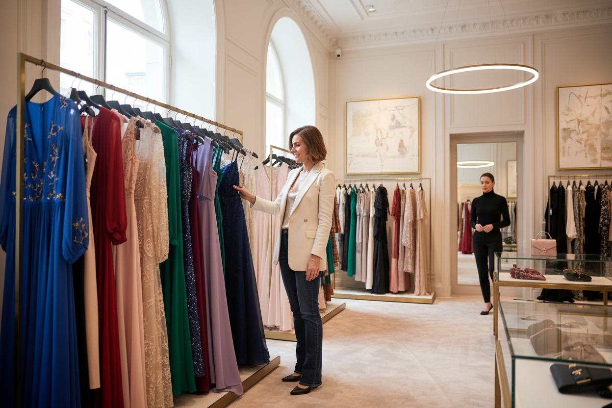  women shopping good dress